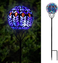 VCUTEKA Solar Lights Outdoor Garden Decor Mosaic Solar Garden Lights Waterproof Glass Ball LED Pathway Stake Light for Landscape Lawn Patio Yard Decoration 6 inch-Ruum Studio Home