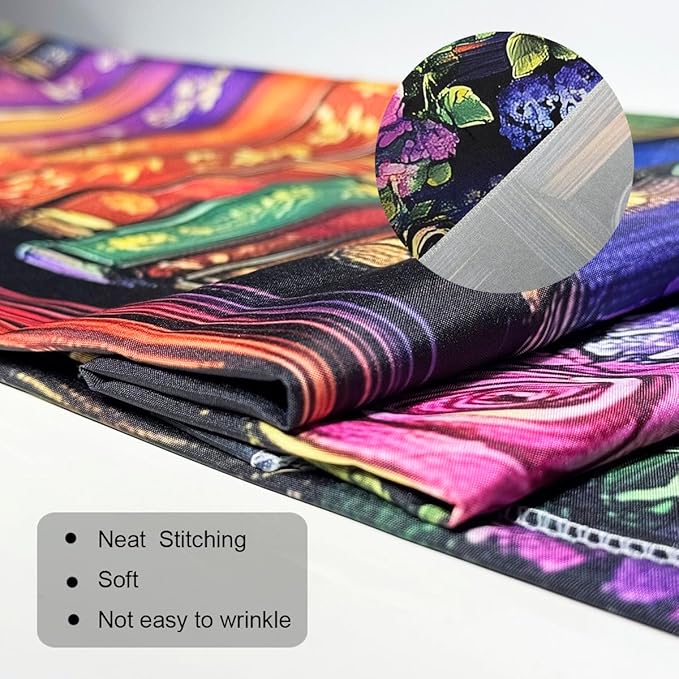 keowhsf Pink Purple Flower Bookshelf Wall Tapestry Colorful Tapestries for Bedroom Aesthetic Floral Tapestry Wall Hanging Cute Girl Bedroom Decor-Ruum Studio Home