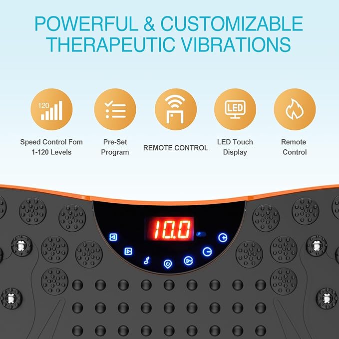 AXV Vibration Plate Exercise Machine Whole Body Workout Portable Mini Vibrate Fitness Platform Lymphatic Drainage Machine for Weight Loss Shaping Toning Wellness Home Gyms Workout (Mini)-Ruum Studio Home