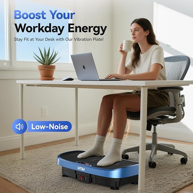 Vibration Plate Exercise Machine - 330lbs Weight Capacity, 120 Speed Levels, 5 Program Modes - Full Body Workout for Home Fitness, Toning & Wellness, LED Display, Low Noise Motor-Ruum Studio Home
