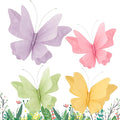 SUNBEAUTY Butterfly Party Decorations, 3D Paper Butterfly Decoration, Hanging Paper Butterfly for Baby Shower Decorations Girls, Women, Paper Flowers for Wall Decoration, Set of 4-Ruum Studio Home