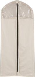 Household Essentials 3392-1 Cedarline Collection Hanging Garment Bag | Dress and Suit Protector | Natural Cotton Canvas,Off-White-Ruum Studio Home