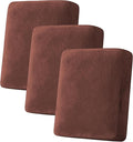 H.VERSAILTEX Velvet Stretch Couch Cushion Cover Plush Cushion Slipcover for Chair Loveseat Sofa Cushion Furniture Protector Seat Cushion Sofa Cover (3 Piece Sofa Cushion Covers, Burnt Brick)-Ruum Studio Home
