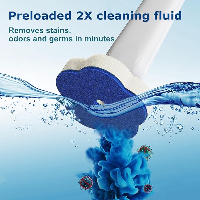 Disposable Toilet Brush: Toilet Bowl Brush and Holder Set with 40 Wand Refills, Upgraded Handle, 2X Cleaners, Toilet Cleaning System with Storage Caddy for Sink, Bathtub, Floor, Drain (Green)-Ruum Studio Home