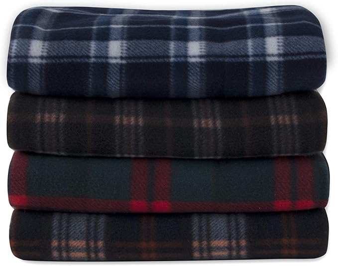 50x60 Throw Blankets, Plaid Fleece Throw Blankets for Bedroom, Couch, Livingroom, Chair, Pets, Outdoors-Ruum Studio Home