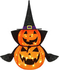 3FT Halloween Collapsible Pumpkin Decoration, 50 LED Pop-Up Pumpkin Lamp with Star Cap, Plug in Halloween Jack-O-Lantern with Metal Stand for Indoor Outdoor Garden Patio Party Decor-Ruum Studio Home