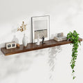 Floating Shelves for Wall, USA-Sourced Walnut Wood 55 Inch Long Wall Shelves, Natural Wooden Wall Mounted Picture Ledge Shelf, Nursery Book Storage Shelf Kids Bookshelf, Display Shelf for Bathroom-Ruum Studio Home