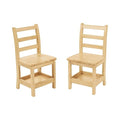ECR4Kids Three Rung Ladderback Chair with Storage, 14in Seat Height, Classroom Seating, Honey, 2-Pack-Ruum Studio Home