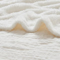 EMME Muslin and Fleece Twin Blanket Reversible - 60"*80" Cream Soft Warm Throw Blankets for Couch Bed Picnic Travel Bed-Ruum Studio Home