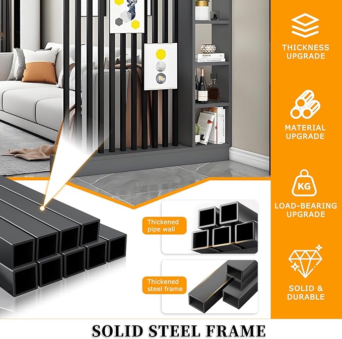 Wall Room Divider,Freestanding Room Divider with Shelves,Wood Room Divider Screen with Storage Cabinet, Wall Divider for Room Separation, for Home Office Decorative K 55.1×9.4×78.7in-Ruum Studio Home
