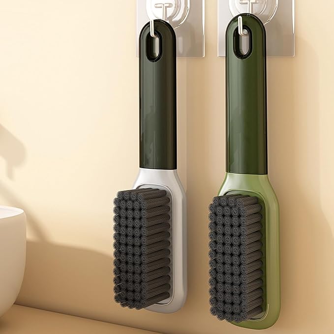 Laundry Stain Brush Household Scrub Brush Laundry Brush for Stain Removal,Soft Bristle Brush 2 Pack Stain Brush for Clothes Scrubbing Bathroom Cleaning Brush,Easy to Hold (Green)-Ruum Studio Home