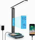 LAOPAO Desk Lamp with Wireless Charger: USB Charging Port, Table Lamp with Clock, Desk Lamps for Home Office College Dorm Room Essentials-Ruum Studio Home