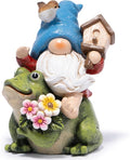 Hodao Spring Garden Gnome Decoration Flower Animal Ornaments Decor Gifts Spring Gnomes for Garden Decorations Summer Elf Figurine Gifts for Mom Outdoor Decor (Blue)-Ruum Studio Home