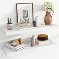 36 Inch Floating Shelves, 12 Inch Deep Floating Shelves for Wall, Floating Shelf with Invisible Brackets, Large Deep Wall Shelves for Bathroom, Bedroom, Living Room, 2 Pack, White-Ruum Studio Home