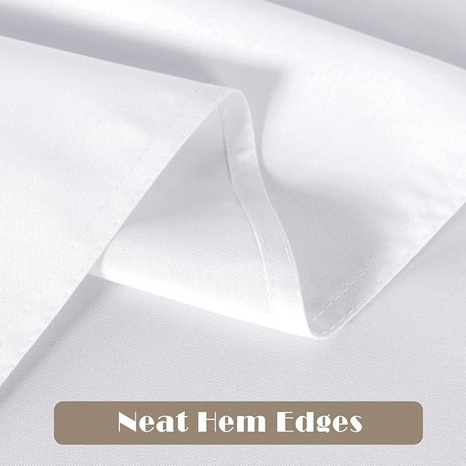 sancua 6 Pack White Tablecloth 60 x 84 Inch, Rectangle Table Cloth for 4ft Tables - Stain and Wrinkle Resistant Washable Polyester Table Cover for Dining Wedding Banquet Party Buffet Restaurant-Ruum Studio Home