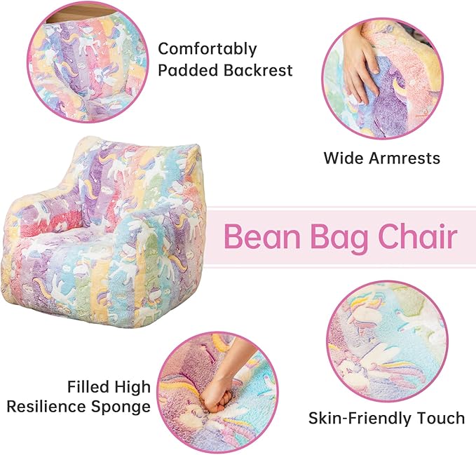 Recaceik Bean Bag Chair, Bean Bag Sofa Chair with Armrests Stuffed High-Density Foam, Lazy Sofa Comfy Chairs BeanBag Chair for Adults in Living Room,Bedroom Reading-Ruum Studio Home