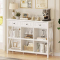 FATORRI 6 Cube Storage Bookshelf with 3 Drawers, Long Horizontal Bookcase, Modern Cubby Organizer Shelf (White Oak, 47 Inch)-Ruum Studio Home