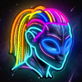 Dreadlocks Alien Neon Sign, E.T Neon Signs for Wall Decor, for Man Cave Game Room Teens Boy Room Decor, Gift for Teens Kids E.T Fans UFO Fans, Dimmable Decoration USB Powered with Switch-Ruum Studio Home