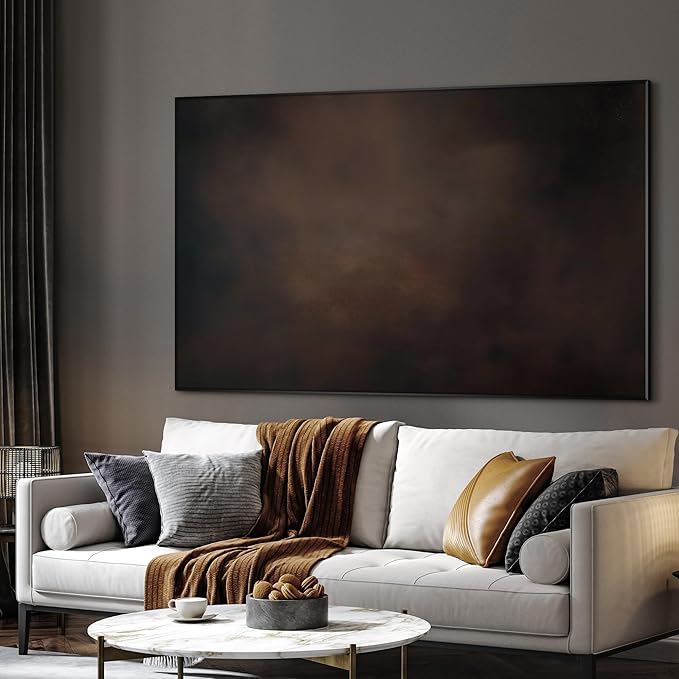 SIGNWIN 46"x72" Extra Large Framed Wall Art Dark Brown Abstract Moody Illustration for Home Living Room Bedroom Decor (Frame Assembly Required)-Ruum Studio Home
