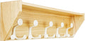 SKOLOO Wall Shelf with Hooks, 24-Inch Coat Rack Wall Mount with Shelf Organizer - Lightweight & Sturdy, 5 Tri Hooks - Perfect for Entryway, Hallway, Living Room, Bedroom, Mudroom, Natural & White-Ruum Studio Home
