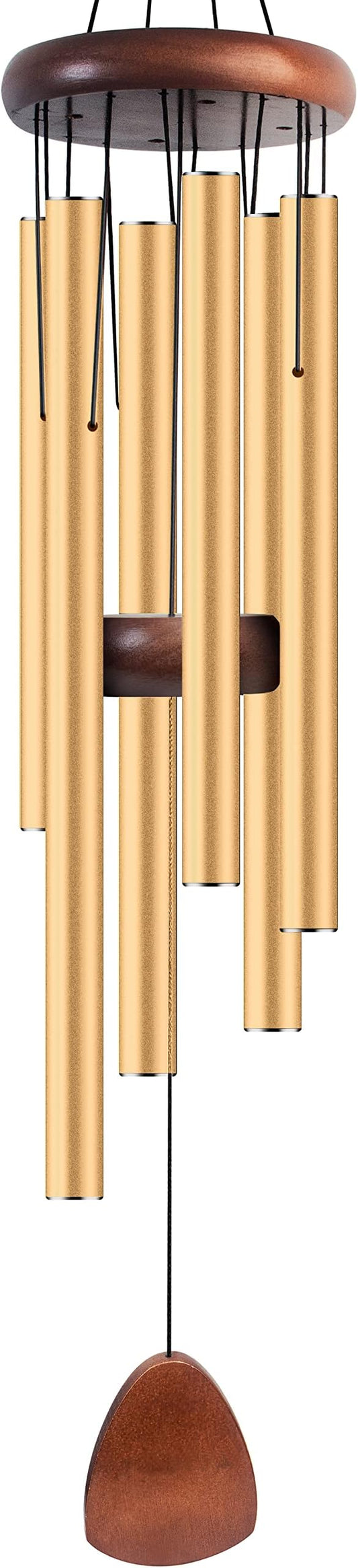 Large Aluminium Wind Chimes 37 Inches to Create a Zen Atmosphere Suitable for Outdoor, Garden, Patio Decoration. Classic Wind Chimes with Wind Catcher Suitable as A Gift for Unisex(Gold)-Ruum Studio Home