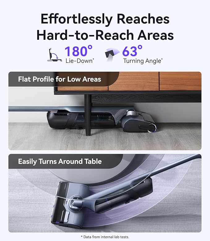 NARWAL S30 Pro Wet Dry Vacuum Cleaner with 20000Pa Suction, Cordless Vacuum Mop for Hard Floors, Tangle-Free Hair-Cutting, 180° Lie Flat, 194°F Self-Cleaning, Disposable Waste Bag, Edge Cleaning-Ruum Studio Home