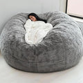 Big Huge Giant Bean Bag Chair for Adults, (No Filler) Bean Bag Chairs in Multiple Sizes and Colors Giant Foam-Filled Furniture - Machine Washable Covers, Double Stitched Seams (Gray 1,6FT)-Ruum Studio Home