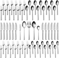 Alata Potter 65-Piece Forged Silverware Set, Service for 12 – Premium Stainless Steel Flatware Set, Modern Design with Satin Finish, Ideal for Home, Kitchen, Party, Camping-Ruum Studio Home