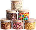 ComSaf 0.5 Qt Glass Food Storage Jars Set of 6, Clear Glass Storage Containers with Lids, Pantry Organization Jar, Spice, Blooming Tea, Coffee, Cookie and Sugar Container, Small jar Set for Kitchen-Ruum Studio Home