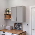 FIMELLO 30" Laundry Room Cabinets Wall Mounted, Ashen Gray-Ruum Studio Home