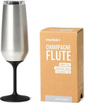 Huski Champagne Flute | NEW | Award-winning Design with Detachable Stem | Premium Stainless Steel Champagne Glass with Lid | Triple Insulated Tumbler | 8oz Capacity | Great Gift (Brushed Stainless)-Ruum Studio Home