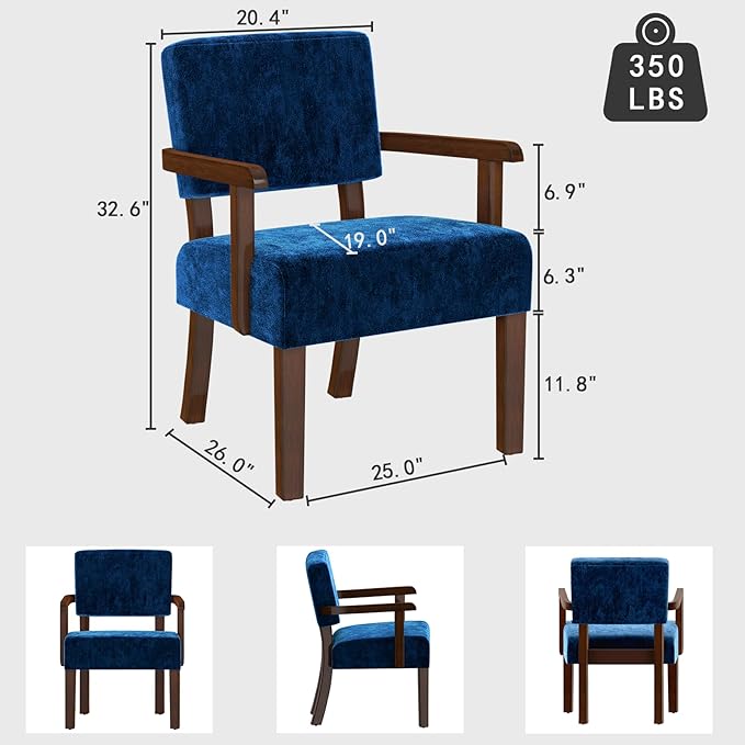 Accent Chair, Living Room Chairs Oversize with Soft Seat and Armrests for Dinning, Bedroom, Reading, Waiting Room-Ruum Studio Home