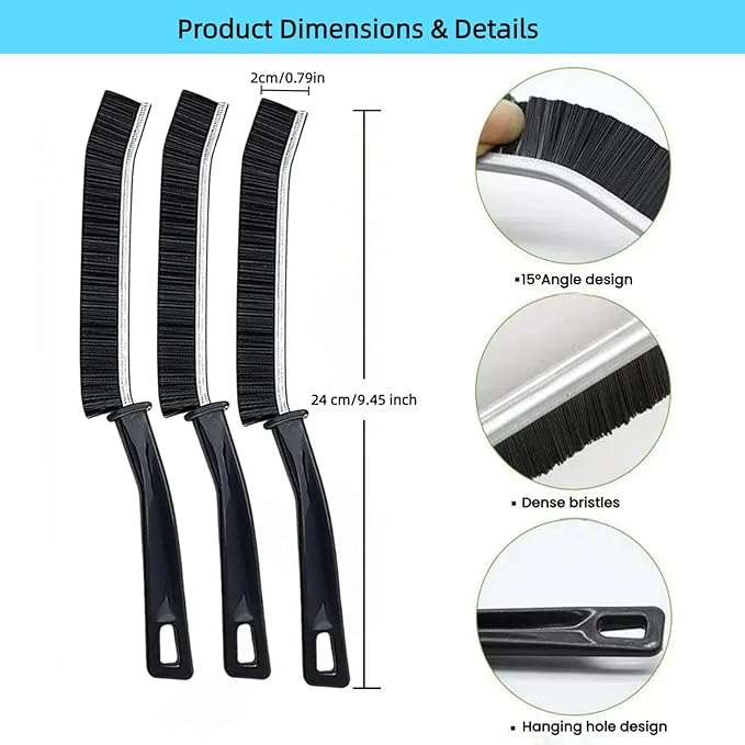 Crevice Cleaning Brush, Multifunctional Cleaning Brush Tool, Bathroom Gap Brush,Grout Brush, Cleaning Tools for Toilet, Bathrooms, Kitchens, Bathtub, Faucets, Sink, Windows，12pcs-Ruum Studio Home