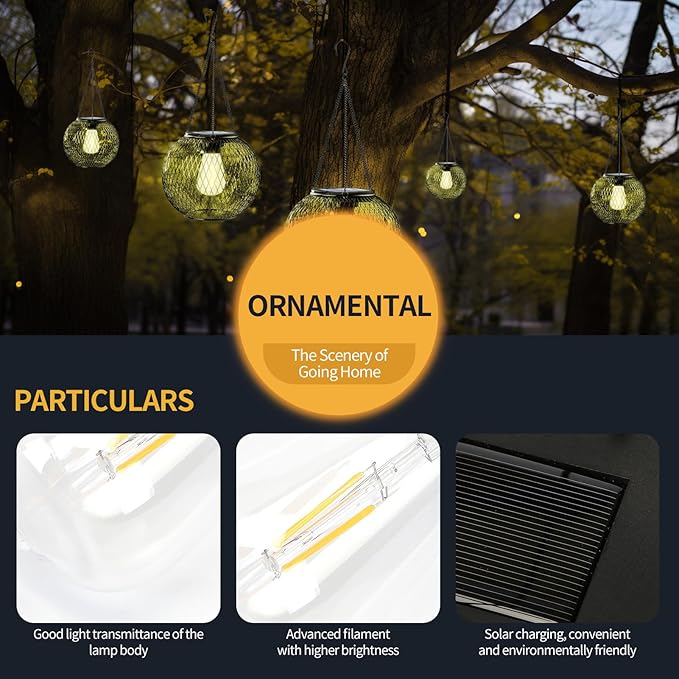 Replacement Solar Light Parts-Solar Lanterns Outdoor Waterproof Two Sizes for Versatile Switching 2 Pack They Can Serve As Accessories Or Stand Alone As Lanterns-Ruum Studio Home