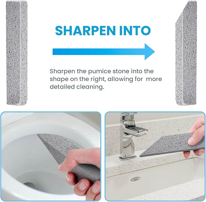 14 Pack Pumice Stone for Toilet Bowl Cleaning, Powerfully Cleans Hard Water Rings, for Cleaning Toilets, Bathtubs, Grills, Swimming Pools, Sinks-Ruum Studio Home