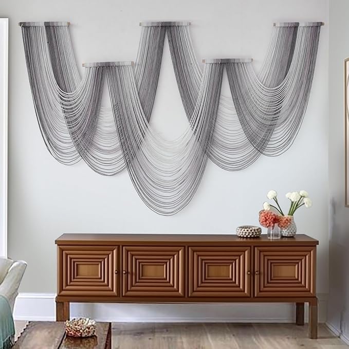 IOWER Large Macrame Wall Hanging Boho Wall Art Handmade Home Decor Dip-Dyed Macrame Wall Decor Wall Art Craftsmanship Fiber Art Boho Chic Wall Decor Modern For Bedroom Livingroom Backdrop-Ruum Studio Home