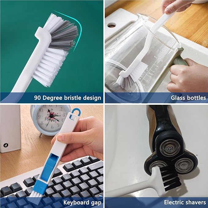 14Pcs Small Crevice Cleaning Brush Set, Groove Gap Cleaning Tool for Cleaning Kitchen,Bathroom, Corner, Sink,Door,Window Track,Cup-Ruum Studio Home