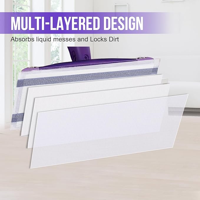 Mopping Pad Refill for Wet Jet Mop, Disposable Multi Surface Wetjet Hardwood Floor Cleaner Spray Mop Pads Refills, Thickness & Absorbent (120)-Ruum Studio Home