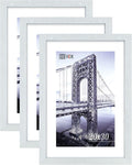 VCK Poster Frames 20x30 White 3 Pack, Solid Wood Picture Frames for Wall Mounting Hanging Art and Puzzle Frame-Ruum Studio Home