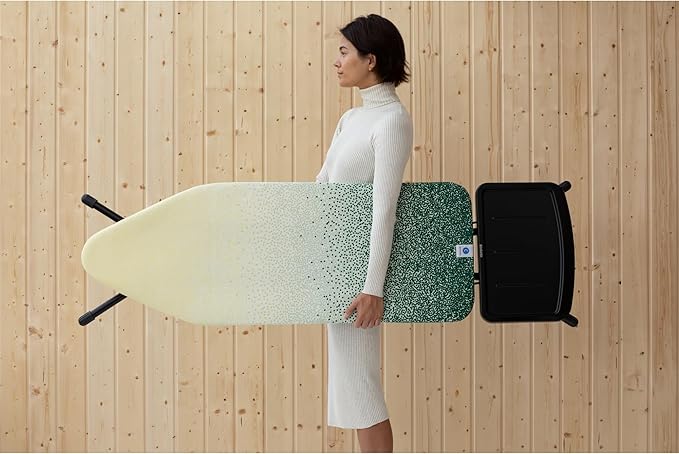 Brabantia - Ironing Board C - Extra Large Steam Unit Holder - Adjustable in Height - Non-Slip Rubber Feet - 100% Fair Trade Cotton Cover with Foam Layer - Foldable XL Unit - New Dawn - 49 x 18 inches-Ruum Studio Home