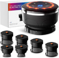 UBALANCE Cupping Kit for Massage Therapy, Cupping Therapy Set 6 Cups, Electric Smart Cupping Machine, 4 in 1 Negative Pressure Massager with 12 Modes for Fatigue Relief, Black-Ruum Studio Home