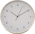 LUUK LIFESTYLE Silent Quartz Wall Clock, Nordic and Minimalist Design, Interior Decoration for Living Room, Kitchen, Bedroom, White and Gold-Ruum Studio Home