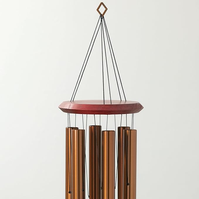 Woodstock Chimes Neptune Wind Chime for Outside 54" Large Bronze, Deep Tone Sound for Outdoor Garden, Patio, Porch Decor, Encore Collection DCB54-Ruum Studio Home