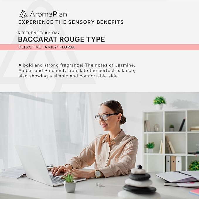 Aromaplan Hotel Scents Inspired by Baccarat Rouge 16 Fl Oz (473ml), Home Luxury Aroma & Hotel Diffuser Oil for Aromatherapy- USA Made, Bigger Bottle, Bolder Aroma & Longer Lasting-Ruum Studio Home