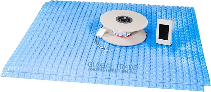 All-in-one Electric Radiant Floor Heating Kit 12 Sq Ft 120V with 2855201 Thermo Touch Touchscreen Programmable Thermostat, Heat Uncoupling Membrane, Underfloor Heat Cable, Safe Installation Tools-Ruum Studio Home