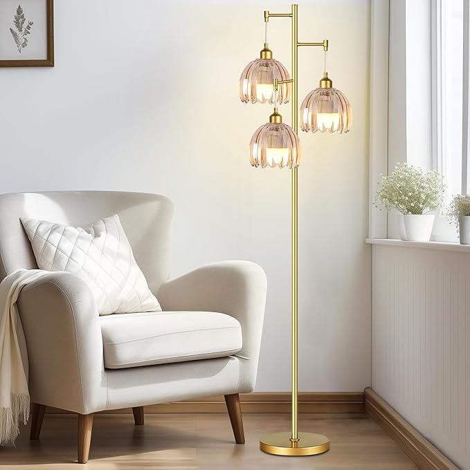 Floor Lamp for Living Room Bedroom Rattan Boho Standing Lamp with Remote Dimmable Black Wicker Arc Bamboo Lamp Shade Floor Light Adjustable Tall Lamp Farmhouse Industrial Floor Lamps Bohemian-Ruum Studio Home