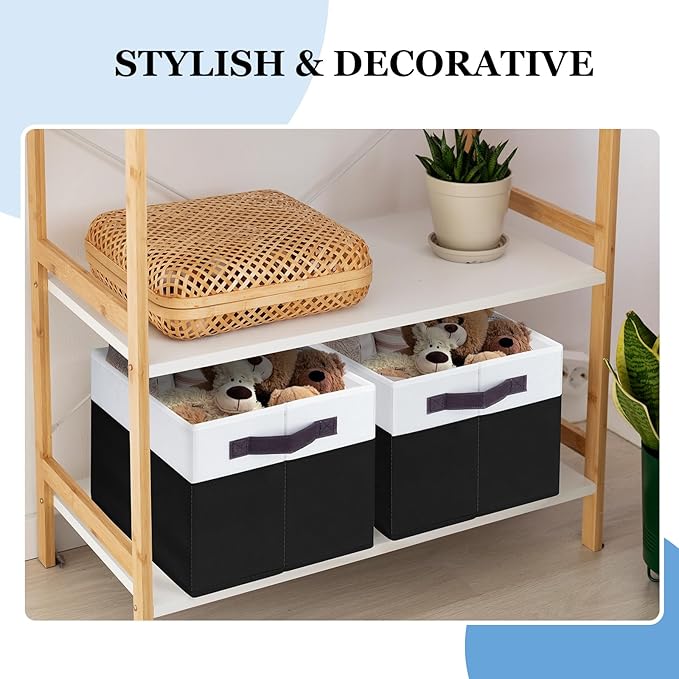 Criusia 6 Pack Closet Organizers and Storage Bins, Cute Dorm Room Essentials for Clothes Beddings Bags, Under Bed Storage Containers, Apartment Essentials Baskets for Organizing (14L*10W*9.5H)-Ruum Studio Home