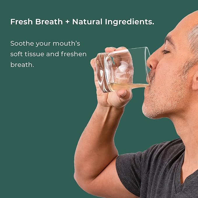 PerioSciences Natural Mouthwash Rinse Oral Care Pre Brush - Mint Anti Cavity Dry Mouth Plaque Remover for Healthier Gum Tissue & Teeth Enamel Protection - AO Dentist Recommended Clean - Pack of 2-Ruum Studio Home