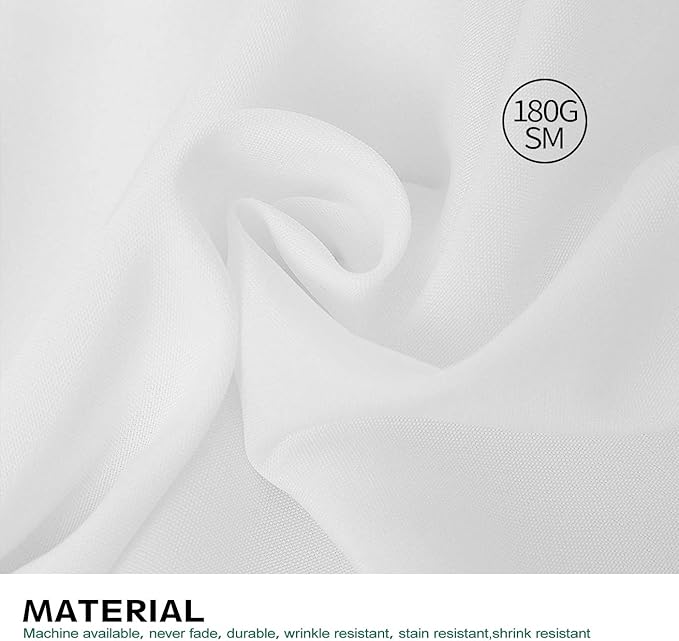 Surmente White Rectangle Tablecloth 90 x 156-inch Rectangular Polyester Table Cloth for Weddings, Banquets, or Restaurants-Ruum Studio Home