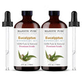 Majestic Pure Eucalyptus Essential Oil with Glass Dropper - 4 Fl Oz Pack of 2-100% Pure and Natural Eucalyptus Oil - Premium Grade Essential Oils for Diffuser, Aromatherapy, Soap and Candle Making-Ruum Studio Home